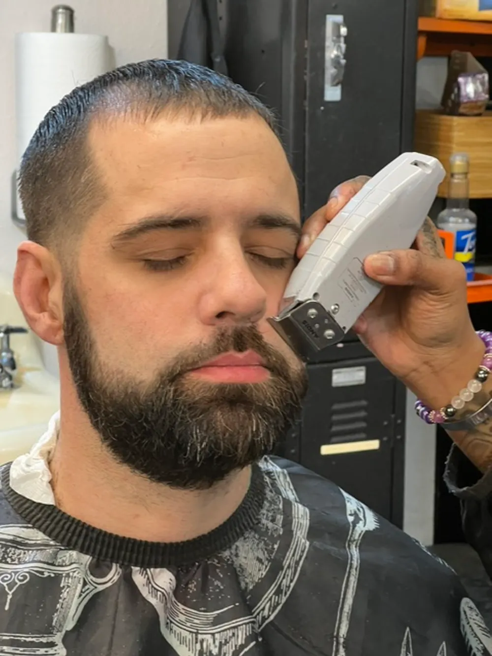 A sharp line-up and fresh cut at Barber Shack.